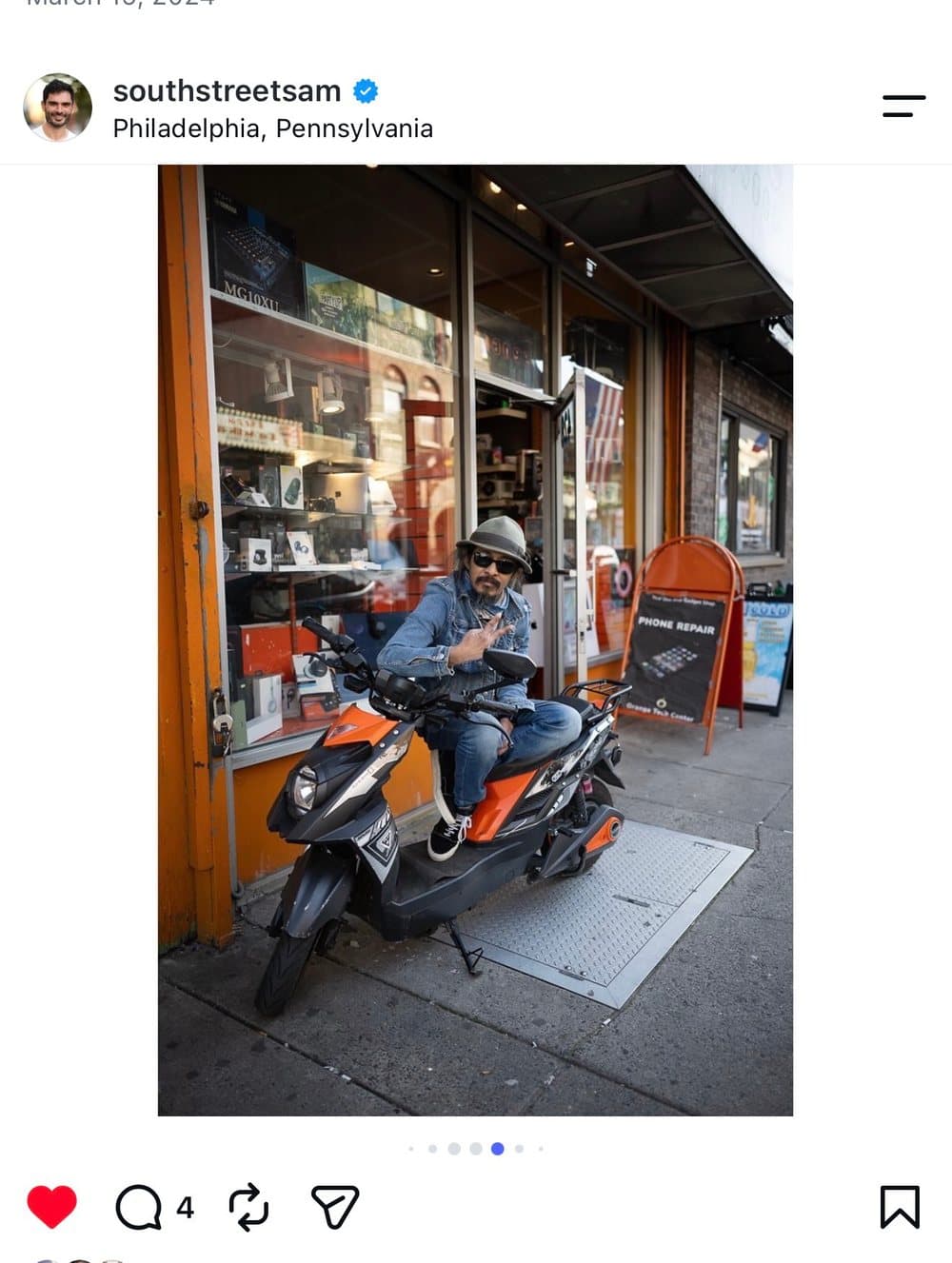 South Street style outside the shop
